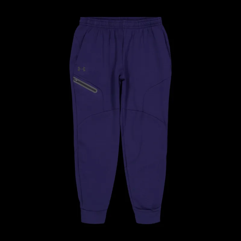 New Under Armour Ua Unstoppable Flc Joggers Midnight Navy Blå