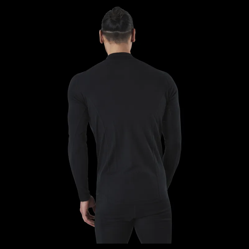 Discount Norfolk Ubbe Long Sleeve with Zip 100% Merino Wool Black Svart