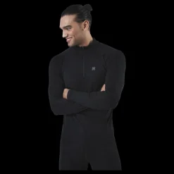 Discount Norfolk Ubbe Long Sleeve with Zip 100% Merino Wool Black Svart
