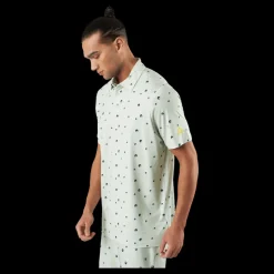 Online adidas Ultimate365 Allover Print Golf Polo Shirt Linen Green / Shadow Green / Impact Yellow Vit