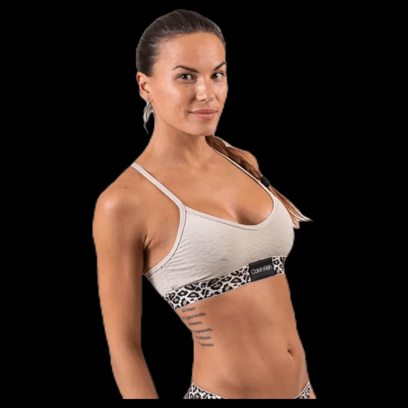 Calvin Klein Unlined Bralette Brown Brun Discount