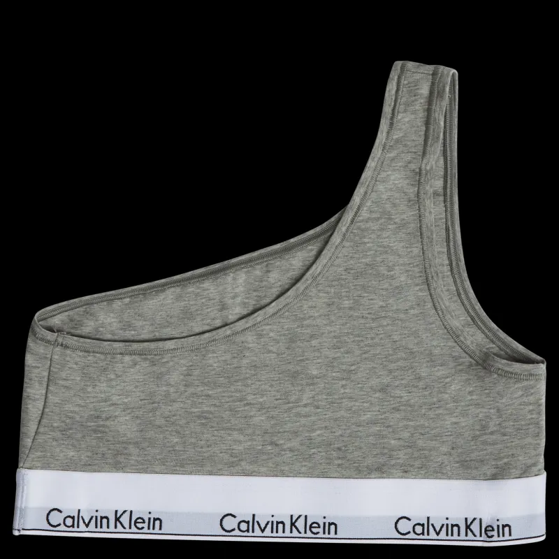 Hot Calvin Klein Unlined Bralette (one Shoulder Grey Grå