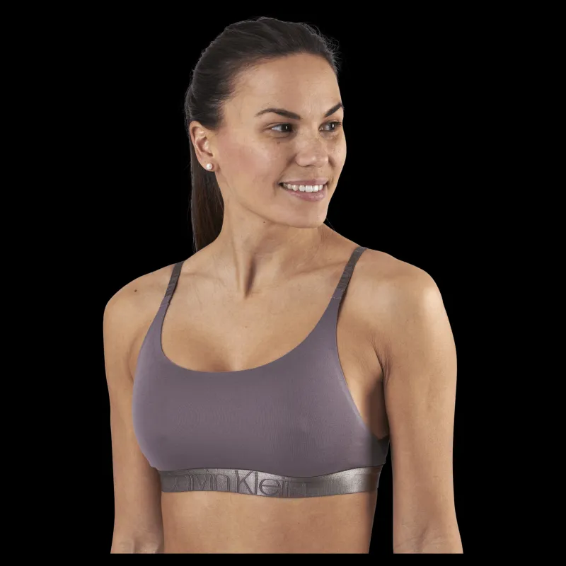 Hot Calvin Klein Unlined Bralette Purple Lila