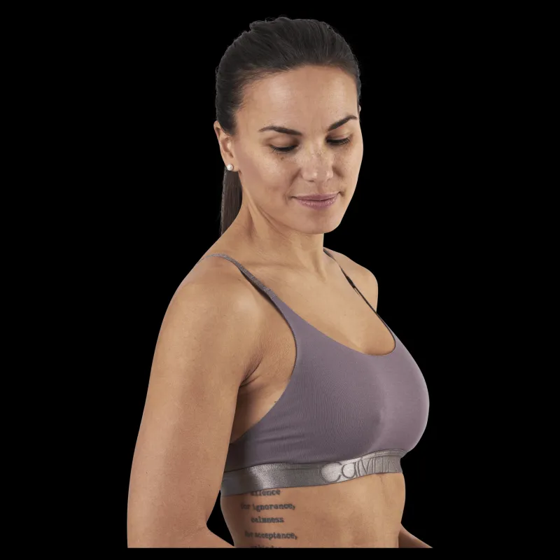 Hot Calvin Klein Unlined Bralette Purple Lila
