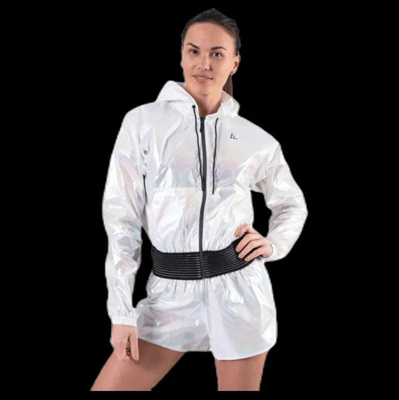 New Craft UNMTD Shiny Hood Jacket Patterned/White Mönstrad och Vit
