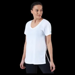 Clearance 2XU URBAN V Neck Hi Low Tee White Vit