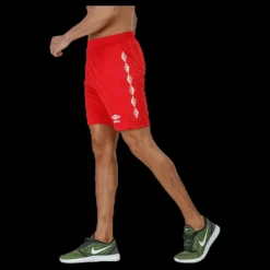 New Umbro UX-1 Player Shorts White/Red Vit och Röd