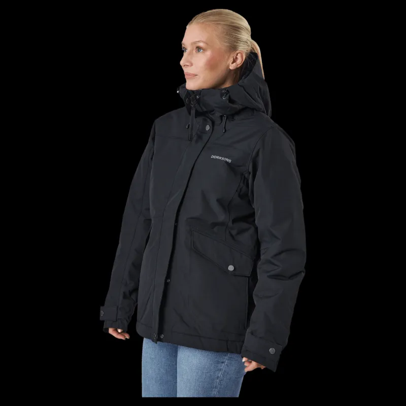 Didriksons Vanja Wns Jkt Black Svart Sale