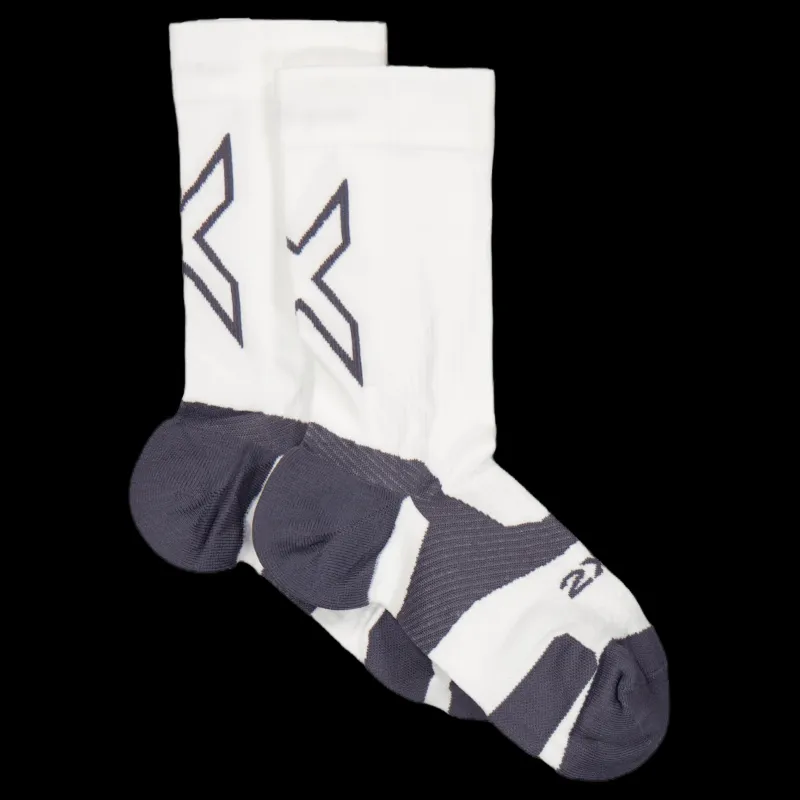 2XU Vectr Light Cushion Crew Sock White/grey Vit och Grå