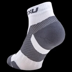 Sale 2XU Vectr LightCush 1/4 Crew Sock White/Grey Vit och Grå