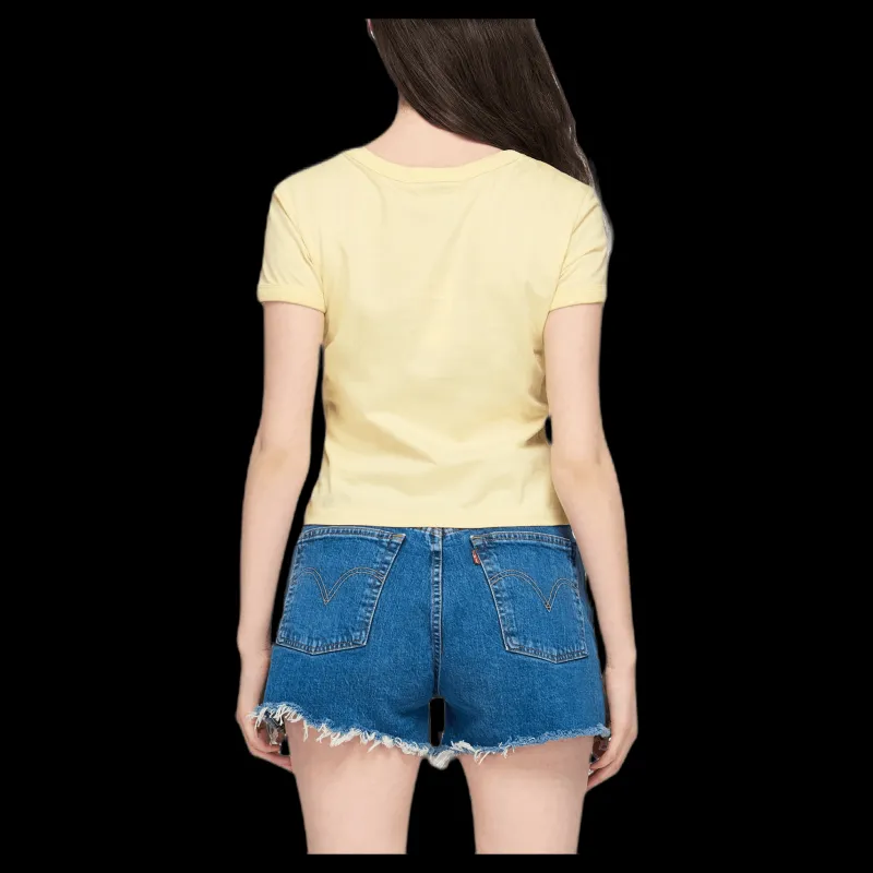Calvin Klein Vegetable Dye Monogram Baby Te Yellow Gul Sale