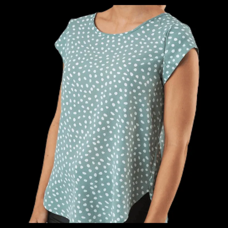 Only Vic Ss Aop Top Wvn Green Grön Best