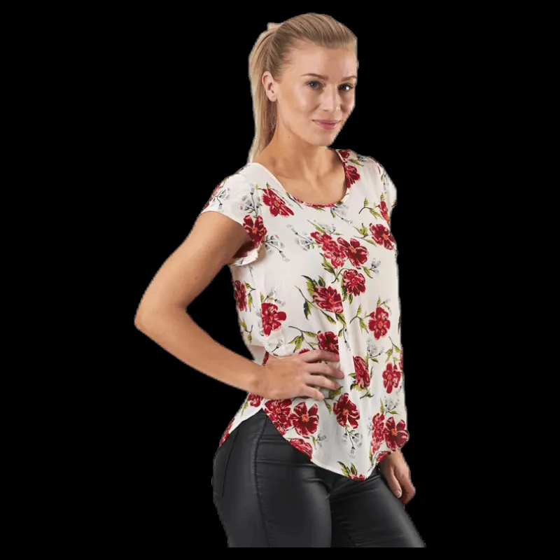 Only Vic Ss Aop Top Wvn Pink Rosa New