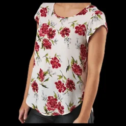 Only Vic Ss Aop Top Wvn Pink Rosa New