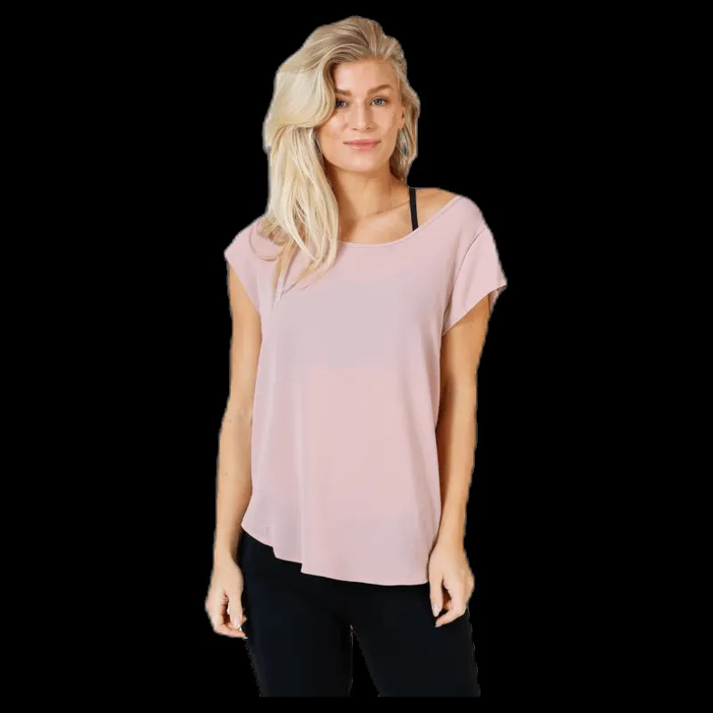 Hot Only Vic S/S Solid Top Pink Rosa