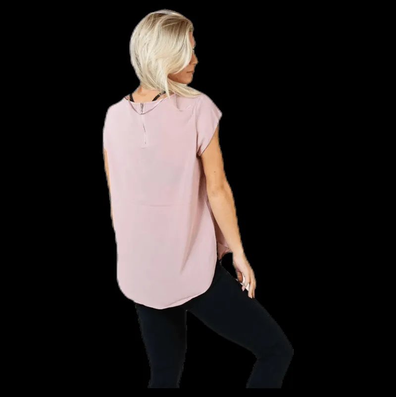 Hot Only Vic S/S Solid Top Pink Rosa