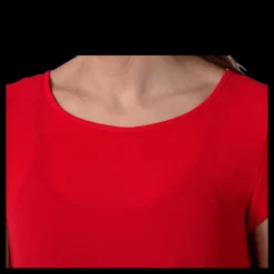 Only Vic S/S Solid Top Red Röd Outlet