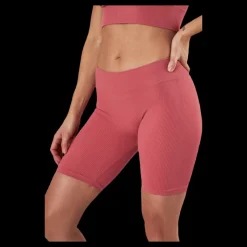 New Only Vicky Rib Seamless Shorts Red Rosa