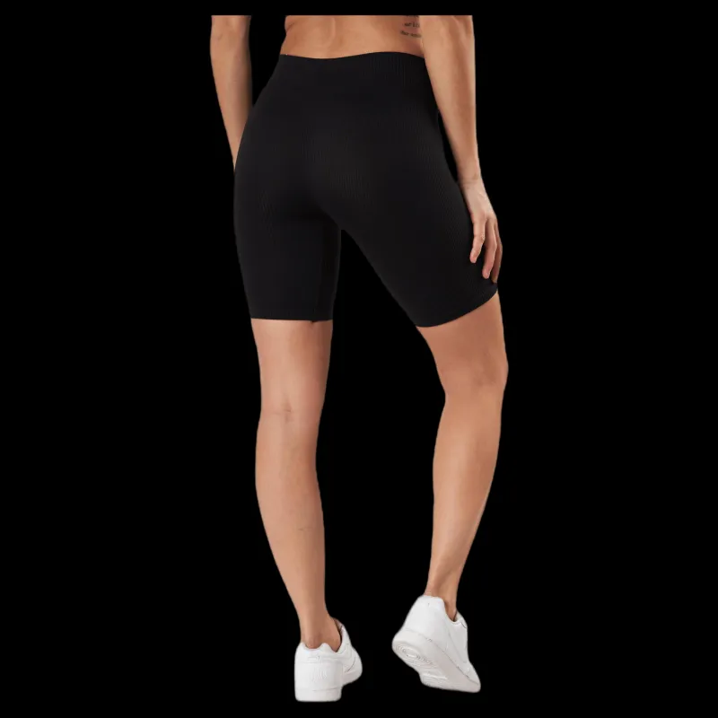 Only Vicky Rib Seamless Shorts Black Svart Hot