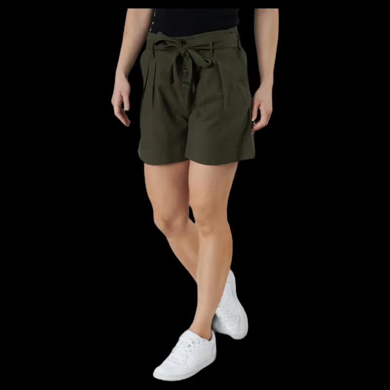 Only Viva Life Hw Belt Shorts Pnt Green Grön Hot