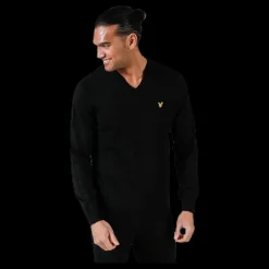 Lyle & Scott V-Neck Pullover Black Svart Hot