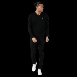 Lyle & Scott V-Neck Pullover Black Svart Hot