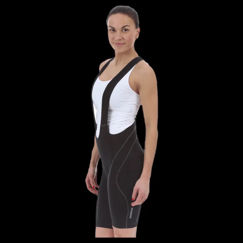 Newline W Bike 8 Panels Bib Shorts Black Svart