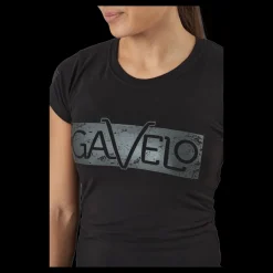 Gavelo W Black Grey Logo T-shirt Black Svart Hot