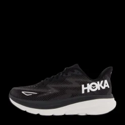 Hoka W Clifton 9 Black / White Svart