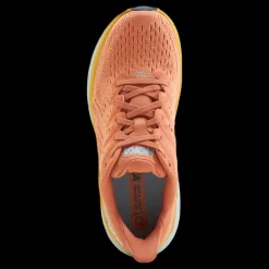 Online Hoka W Clifton 8 Sun Baked / Shell Coral Gul och Rosa