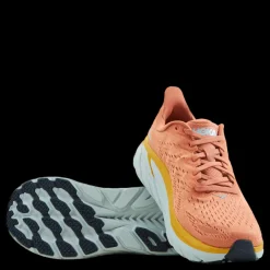 Online Hoka W Clifton 8 Sun Baked / Shell Coral Gul och Rosa