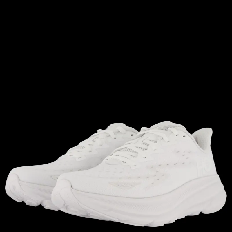 Hoka W Clifton 9 White / White Vit Hot