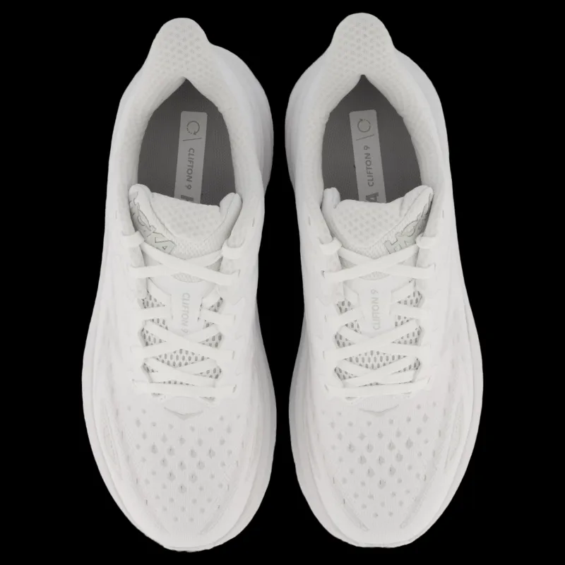 Hoka W Clifton 9 White / White Vit Hot