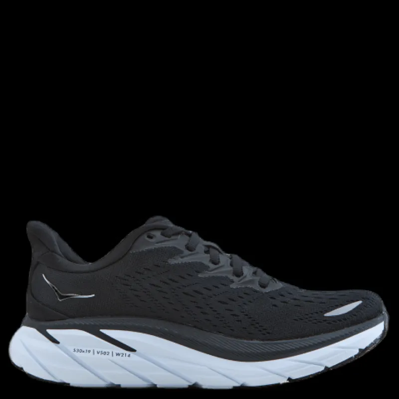 Hoka W Clifton 8 Wide Black / White Svart