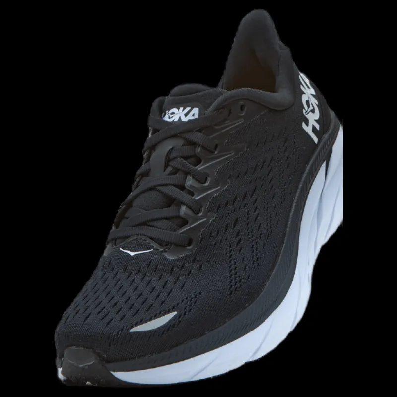 Hoka W Clifton 8 Wide Black / White Svart