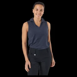Puma Golf W Cloudspun Coast Sl Polo Navy Blazer Heather Blå