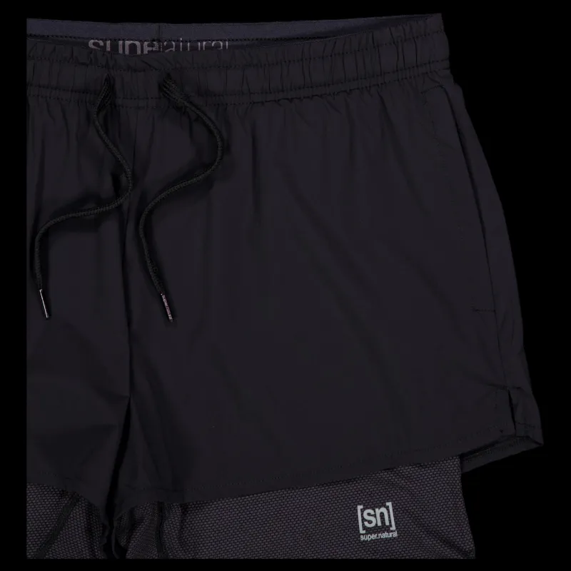 Hot Super.Natural W Double Layer Shorts Black Svart