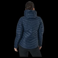 New Peak Performance W Frost Down Hood Jacket Blue Shadow Blå