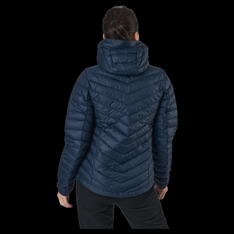 New Peak Performance W Frost Down Hood Jacket Blue Shadow Blå