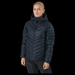 Peak Performance W Frost Down Hood Jacket Black Svart Outlet