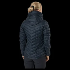 Peak Performance W Frost Down Hood Jacket Black Svart Outlet