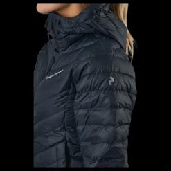 Peak Performance W Frost Down Hood Jacket Black Svart Outlet