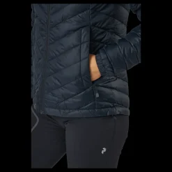 Peak Performance W Frost Down Hood Jacket Black Svart Outlet