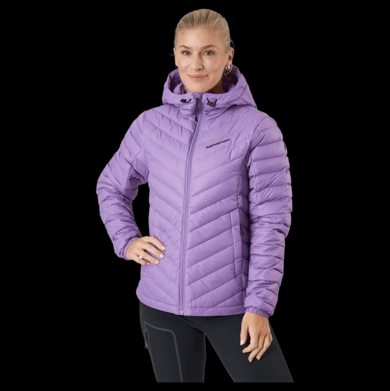 New Peak Performance W Frost Down Hood Jacket Action c Lila