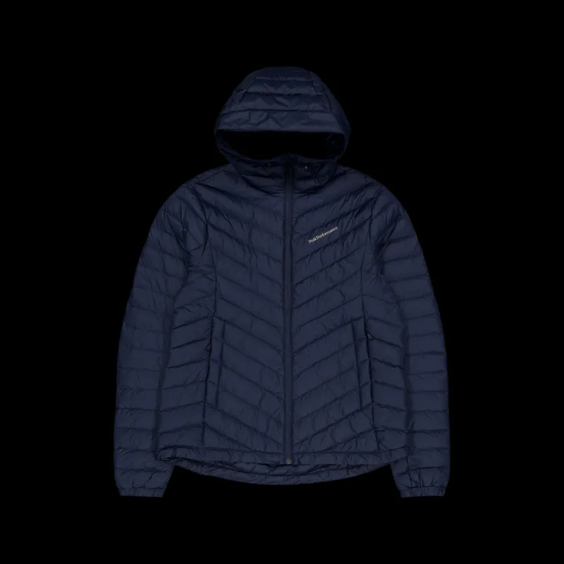Peak Performance W Frost Down Hood Jacket Blue Shadow Online