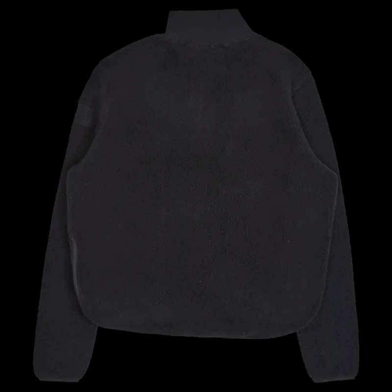 Svea W. Half Zip Pile Black Svart Clearance