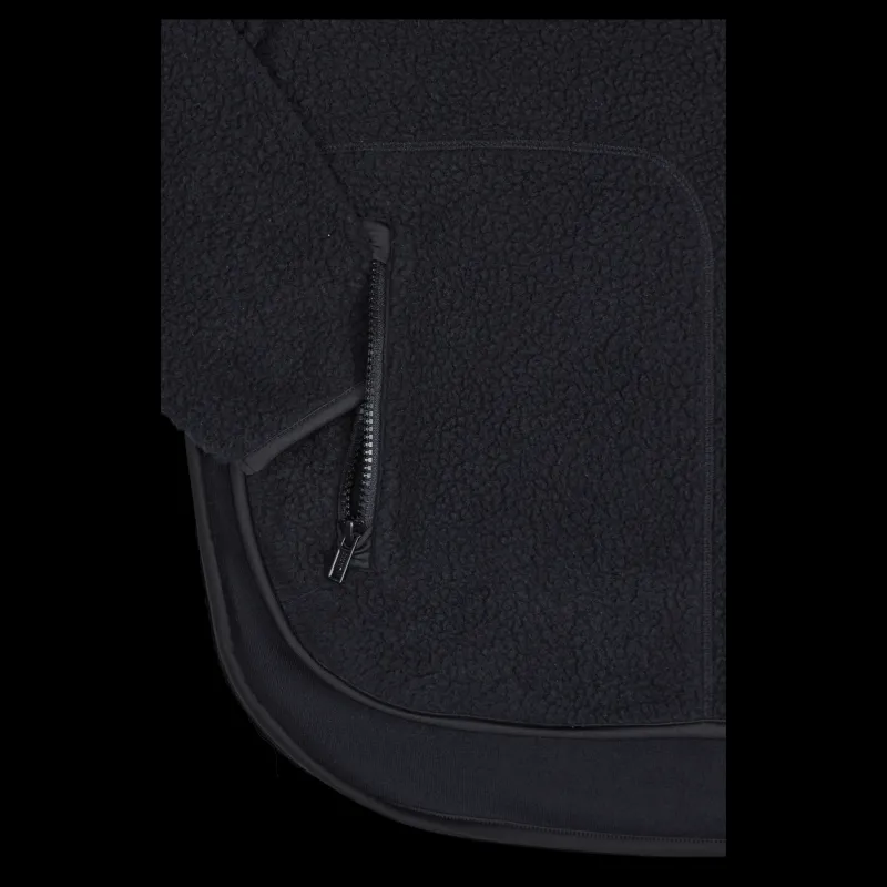 Svea W. Half Zip Pile Black Svart Clearance