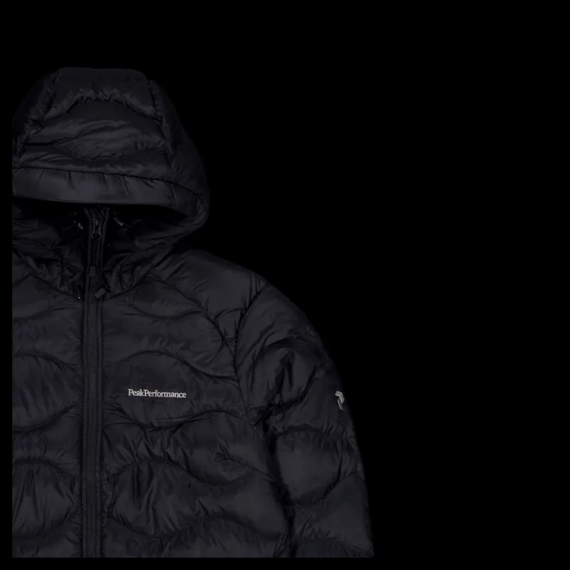 Peak Performance W Helium Down Hood Jacket Black Svart