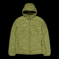 Peak Performance W Helium Down Hood Jacket Snap Green New
