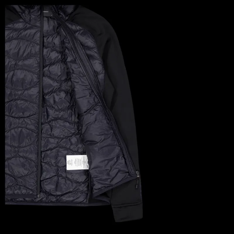 Outlet Peak Performance W Helium Down Hybrid Hood Black Svart